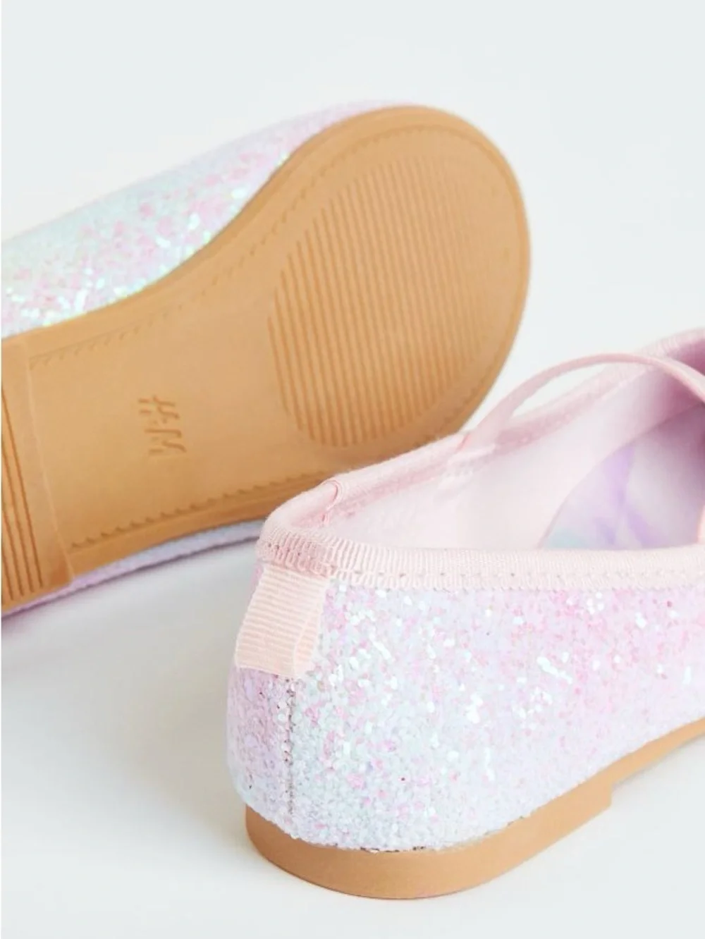 H&M Disney Frozen Glittery Ballet Flats Size 7.5